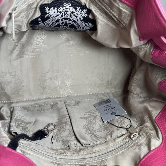 My Flat in London Large Pink Leather Shoulder Bag K023939 - Picture 3 of 16